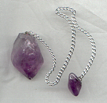 amethyst pendulum, natural stone