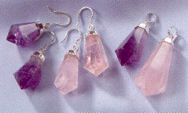 Amethyst/Rose Quartz Earrings