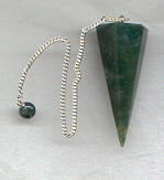 Green Moss Agate pendulum