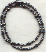 magnetic hematite necklace, click for larger picture
