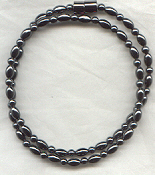 magnetic hematite necklace, click for larger picture